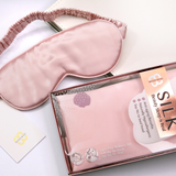 22 Momme Mulberry Silk Sleep Gift Set (Silk Eye Mask & Silk Pillowcase)・Blush | 22姆米美肌真絲眼罩及枕袋套裝・Blush