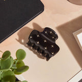 Recycled Plastic Cloud Clip - Black Rhinestone | Recycled Plastic 水鑽雲朵髮夾 - Black Rhinestone