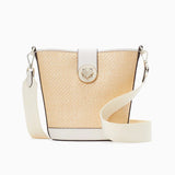 Kate Spade Audrey Mini Bucket Bag - Parchment Multi | Kate Spade Audrey真皮水桶草編袋