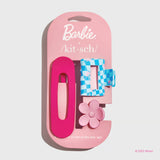 Barbie x Kitsch Assorted Claw Clip 3pc Set | Barbie x Kitsch聯乘系列經典粉紅及格紋髮夾 (三個裝)