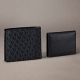 Calvin Klein Allover Monogram Logo Matte Bifold Wallet with Card Case - Black | Calvin Klein Monogram印花配真皮兩摺銀包(連卡片套) - 黑色