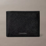 Calvin Klein RFID Saffiano Leather Slim Bifold Wallet - Black | Calvin Klein RFID防護十字斜紋真皮兩摺銀包 - 黑色