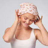 Cherry Print Satin Shower Cap | 櫻桃Satin緞面防水浴帽