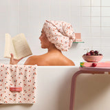 Cherry Print Satin Shower Cap | 櫻桃Satin緞面防水浴帽