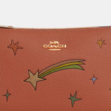 Coach X Observed By Us Nolita 19 In Leather With Star Print - Gold/Faded Orange Multi | Coach x Observed By Us聯名Nolita真皮兩用單肩包 - Gold/Faded Orange Multi