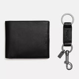 Coach Boxed 3-in-1 Billfold Wallet Gift Set - Black | Coach 經典印花兩摺真皮短銀包禮盒套裝 - 黑色