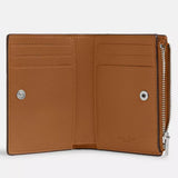 Coach Crossgrain Leather Bifold Wallet - Silver/Light Saddle | Coach 經典十字斜紋真皮兩摺短銀包 - Silver/Light Saddle