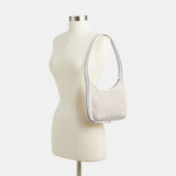 Coach Curve Zip Bag in Signature Jacquard - Silver/Cloud Chalk | Coach 經典 SIGNATURE 單肩手袋 - Silver/Cloud Chalk