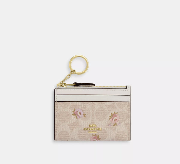 Coach Mini Skinny ID Cardholder - Floral Print | Coach 真皮卡片套／散紙包 - Floral Print