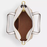 Coach City Mini Tote Bag In Signature Canvas - Gold/Sand/Chalk | Coach 經典印花迷你真皮斜揹包 - Gold/Sand/Chalk