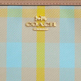 Coach Corner Zip Wristlet With Plaid Print - Im/Bright Maize Multi | Coach 格子提花手拿包 - Im/Bright Maize Multi