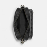 Coach Elias Crossbody In Signature Canvas - Gunmetal/Charcoal/Black | Coach 經典印花帆布配小牛皮斜揹包