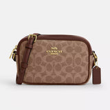 Coach Jamie Camera Bag In Signature Canvas - Gold/Tan/Brown | Coach Jamie 經典印花拼真皮斜揹包 - Gold/Tan/Brown