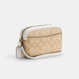 Coach Mini Jamie Camera Bag In Signature Canvas - Light Khaki | Coach Mini Jamie 經典印花拼真皮斜揹包 - Light Khaki