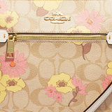 Coach Mini Rowan File Bag In Signature Canvas With Floral Cluster Print | Coach 迷你真皮印花圖案方形斜揹袋