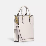 Coach Mini Tote Bag - Gold/Chalk | Coach 荔枝紋真皮迷你斜揹袋 - Gold/Chalk