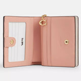 Coach Snap Wallet In Signature Canvas With Floral Print - Gold/Sand Multi | Coach 經典印花真皮短銀包 - Floral Print