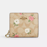 Coach Snap Wallet in Signature Canvas - Floral Print | Coach 經典真皮短銀包  - Floral Print