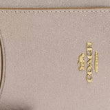 Coach Zip Card Case - Gold/Light Champagne | Coach 珠光真皮卡片套／散紙包 - Gold/Light Champagne