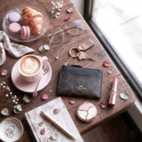 Coach Mini Skinny Id Case in Loved Signature Canvas - Gold/Brown | Coach 真皮卡片套／散紙包 - Gold/Brown