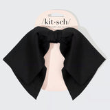 Recycled Fabric Bow Hair Clip - Black | 再生布料蝴蝶結髮夾 - 黑色