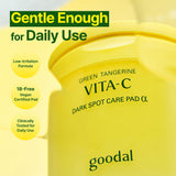 Goodal Green Tangerine Vita-C Dark Spot Care Pad Alpha (NEW Renewal Alpha Version) | Goodal 濟州青橘維他命C亮白淡斑保濕爽膚棉片70片 (新升級Alpha版)