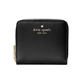 Kate Spade Staci Small Zip Around Wallet - Black | Kate Spade 黑色十字紋真皮短銀包