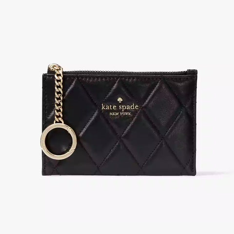 Kate Spade Carey Cardholder - Black | Kate Spade 菱格真皮散紙包/卡片套 - Black