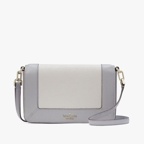Kate Spade Lena Colorblock Mini Flap Crossbody - Mountain Grey Multi | Kate Spade Lena 荔枝紋真皮斜揹袋 - Mountain Grey Multi