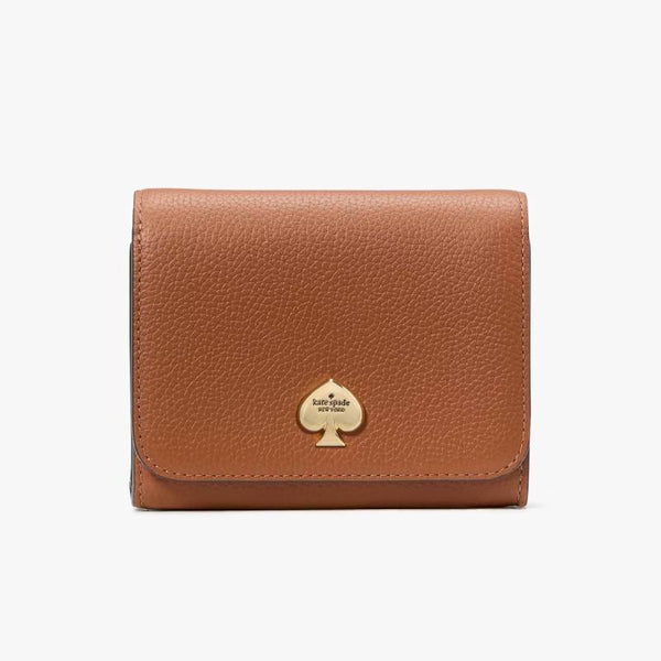 Kate Spade Kayla Small L-zip Wallet - Warm Gingerbread | Kate Spade 荔枝紋真皮短銀包 - Warm Gingerbread