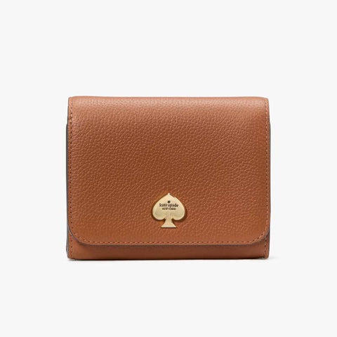 Kate Spade Kayla Small L-zip Wallet - Warm Gingerbread | Kate Spade 荔枝紋真皮短銀包 - Warm Gingerbread