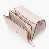 Kate Spade Kayla Embellished Spade Small L-zip Wallet - Powdered Sugar | Kate Spade 荔枝紋真皮短銀包 - Powdered Sugar