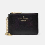 Kate Spade Key Ring Cardholder - Black | Kate Spade 十字紋真皮鑰匙圈卡片套/散紙包 - 黑色