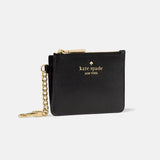 Kate Spade Key Ring Cardholder - Black | Kate Spade 十字紋真皮鑰匙圈卡片套/散紙包 - 黑色