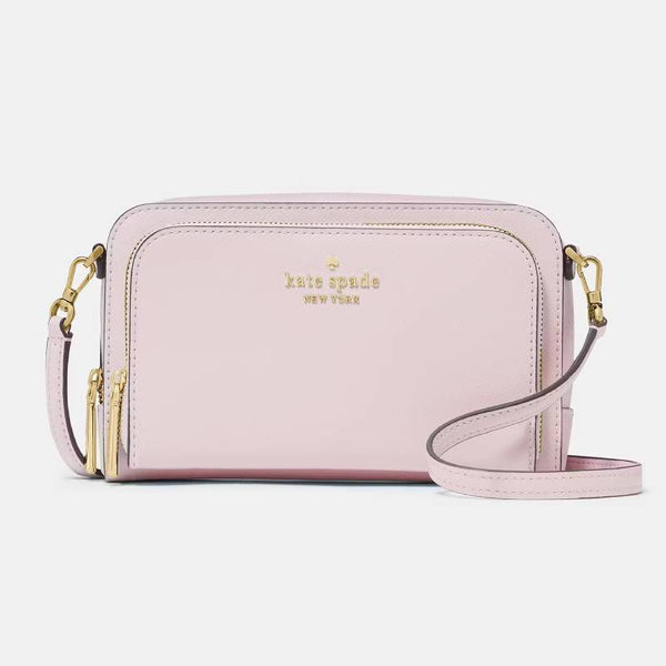 Kate Spade Staci Dual Zip Around Crossbody - Lilac Moonlight | Kate Spade 十字斜紋真皮小方包 - Lilac Moonlight