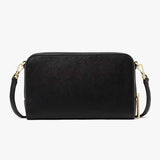 Kate Spade Staci Dual Zip Around Crossbody - Black | Kate Spade 十字斜紋真皮小方包 - Black
