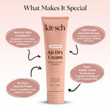 KITSCH Smoothing Air Dry Cream 148ml | Frizz-Free Natural Styling Hair Cream | KITSCH 抗毛燥免吹燙造型護髮乳 148ml