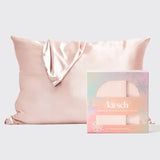 Holiday Satin Standard Pillowcase 2pc - Blush | Kitsch舒適緞面枕頭套禮盒兩個裝 - 粉紅色