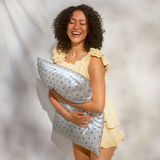 Satin Sleep Pillowcase - Pearlized Cream & Coastal Blue Print | 舒適緞面枕頭套 -海岸風情印花