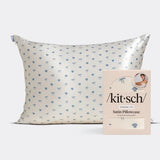 Satin Sleep Pillowcase - Pearlized Cream & Coastal Blue Print | 舒適緞面枕頭套 -海岸風情印花