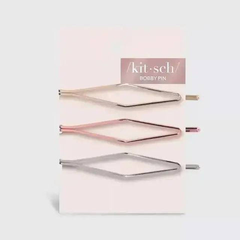 Long Diamond Shaped Bobby Pins Set | 鏤空長鑽石形髪夾