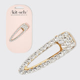 Kitsch Metal Rhinestone Large Open Shape Hair Clip - Gold | Kitsch 金色水鑽開口髮夾