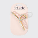 Metal Rhinestone Loop Claw Clip - Gold | Kitsch 金色水鑽髪夾
