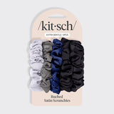 Midnight Satin Petite Scrunchies 5pc Set | 幼身Satin柔軟髮圈5條裝 - Midnight