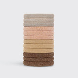 Recycled Nylon Glitter Hair Ties 12pc Set - Neutral | Re-Nylon再生尼龍髮圈12條裝 - Neutral