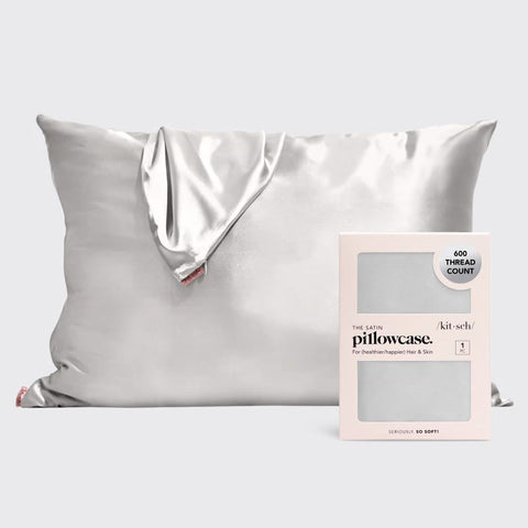 Satin Sleep Pillowcase - Silver | 舒適緞面枕頭套 - 銀灰色