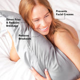 Satin Sleep Pillowcase - Silver | 舒適緞面枕頭套 - 銀灰色
