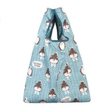 Kusuguru Foldable Shopping Bag / Eco Bag - Blue Shiba | Kusuguru可摺疊便攜環保袋 - 藍色柴犬