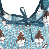 Kusuguru Foldable Shopping Bag / Eco Bag - Blue Shiba | Kusuguru可摺疊便攜環保袋 - 藍色柴犬
