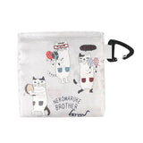 Kusuguru Foldable Shopping Bag / Eco Bag - Gray Eyewear Cat | Kusuguru可摺疊便攜環保袋 - 灰色眼鏡貓